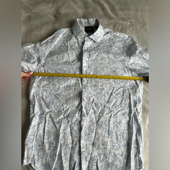 BLACK BROWN 1826 LINEN BUTTON UP DRESS SHIRT - Picture 5 of 6